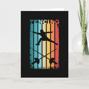 Vintages Fencing-Geschenk für Fencer Saber Rapier  Karte