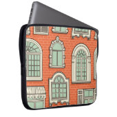 Vintages Fenster Landschaftliches Muster Laptopschutzhülle (Vorne Rechts)