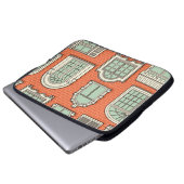 Vintages Fenster Landschaftliches Muster Laptopschutzhülle (Vorne Knopf)