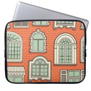 Vintages Fenster Landschaftliches Muster Laptopschutzhülle