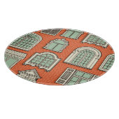 Vintages Fenster Landschaftliches Muster Schneidebrett (Ecke)