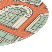 Vintages Fenster Landschaftliches Muster Schneidebrett (Ecke)