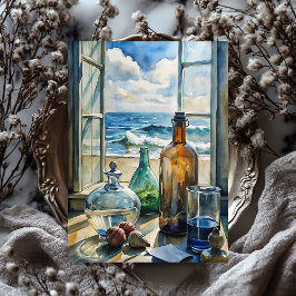 Vintages Fenster Strand Meer Meer Seidenpapier