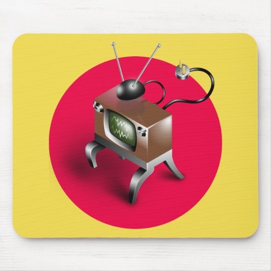 Vintages Fernsehdesign - Maus-Pad Mousepad (Vorne)