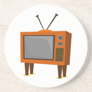 Vintages Fernsehen Sandstein Untersetzer