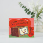 Vintages Fernsehherz Valentine Feiertagspostkarte (Stehend Vorderseite)