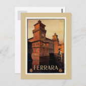 Vintages Ferrara-Poster Postkarte (Vorne/Hinten)