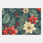 Vintages festes Baummuster Geschenkpapier Set (Vorderseite 3)