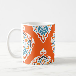 Vintages, festes Damast-Muster, elegantes Design. Kaffeetasse