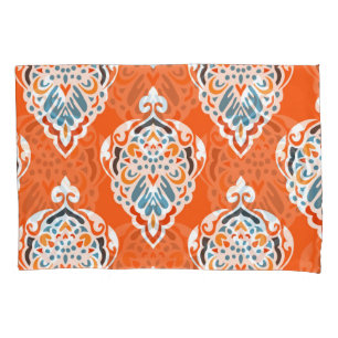 Vintages, festes Damast-Muster, elegantes Design. Kissenbezug