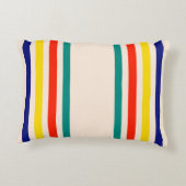 Vintages, fett gestreiftes Kissen (Rückseite)