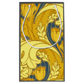 Vintages fett Tulip Blue Gold Muster Kleine Geschenktüte (Rückseite)