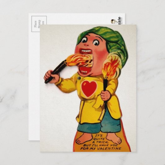 Vintages Feuergefecht Postkarte (Vorne/Hinten)