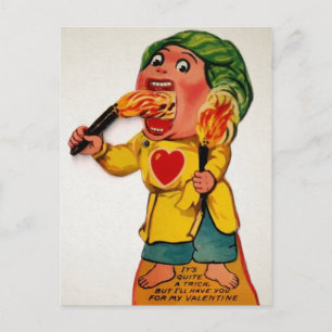 Vintages Feuergefecht Postkarte