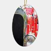 Vintages Feuerwehrschiff Keramikornament (Links)