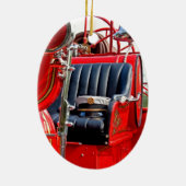 Vintages Feuerwehrschiff Keramikornament (Hinten)