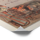 Vintages Feuerwehrzeugnis - 1877 Poster (Ecke)