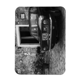 Vintages FIAT-Fahrzeug in Italien in monochromen F Magnet