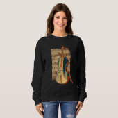 Vintages Fiddle-Strickinstrument Violinis Sweatshirt (Vorne ganz)