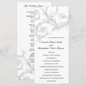 Vintages Filigree-Hochzeitsprogramm Programm (Vorne/Hinten)