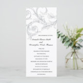 Vintages Filigree-Hochzeitsprogramm Programm (Stehend Vorderseite)