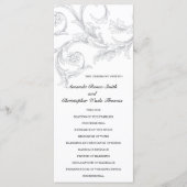 Vintages Filigree-Hochzeitsprogramm Programm (Vorderseite)