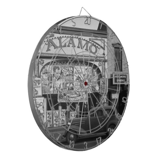 Vintages Film-Theater Dartscheibe (Vorderseite Links)