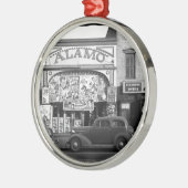 Vintages Film-Theater Silbernes Ornament (Links)