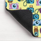 Vintages Filmkamera-Muster Mousepad (Ecke)
