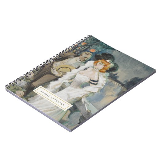 Vintages Fine Art Personalisiertes Notebook Notizblock (Linke Seite)