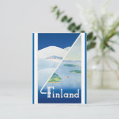 Vintages Finnland Postkarte (Stehend Vorderseite)