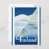 Vintages Finnland Postkarte (Vorne/Hinten)