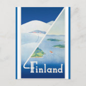 Vintages Finnland Postkarte (Vorderseite)