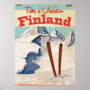 Vintages Finnland-Reise-Plakat Poster