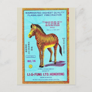 Vintages Firecracker-Paket Postkarte