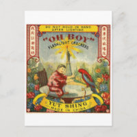 Vintages Firecracker-Paket Postkarte