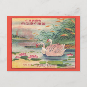 Vintages Firecracker-Paket Postkarte