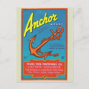 Vintages Firecracker-Paket Postkarte