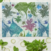 Vintages Fisch-Muster Geschirrtuch (Gefaltet)