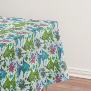 Vintages Fisch-Muster Tischdecke