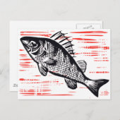Vintages Fisch Postkarte (Vorne/Hinten)