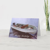 Vintages Fischerboot Karte (Vorderseite)