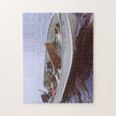 Vintages Fischerboot Puzzle (Vertikal)