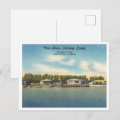 Vintages Fischereilager Langboot Schlucht Postkarte (Vorne/Hinten)