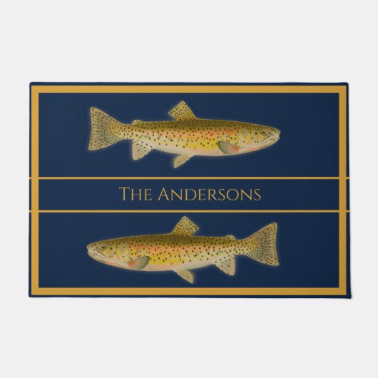 Vintages Fischforelle Fußmatte (Vorderseite)