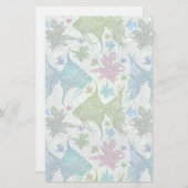 Vintages Fischmuster Briefpapier (Vorne/Hinten)