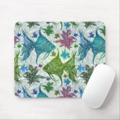 Vintages Fischmuster Mousepad (Mit Mouse)