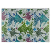 Vintages Fischmuster Schneidebrett (Vorderseite)