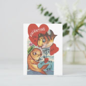 Vintages FischValentine Feiertagspostkarte (Stehend Vorderseite)
