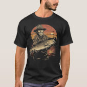 Vintages Fisherman Catch Graphic T-Shirt (Vorderseite)
